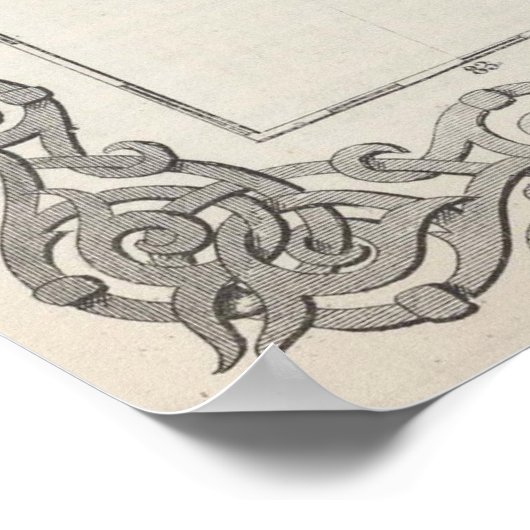  kaart van Noorwegen en Zweden (1865) Poster (Hoek)