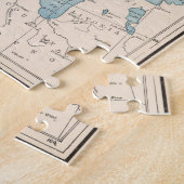  kaart van Noorwegen en Zweden (1893) Legpuzzel (Zijkant)