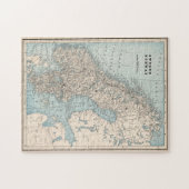  kaart van Noorwegen en Zweden (1893) Legpuzzel (Horizontaal)