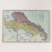 kaart van Noorwegen en Zweden (1895) Legpuzzel (Horizontaal)