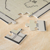  kaart van Noorwegen en Zweden (1901) Legpuzzel (Zijkant)