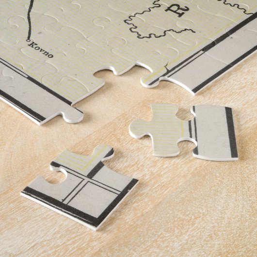  kaart van Noorwegen en Zweden (1901) Legpuzzel (Zijkant)