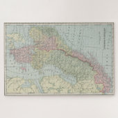  kaart van Noorwegen en Zweden (1901) Legpuzzel (Horizontaal)