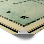 kaart van Noorwegen en Zweden (1921) Poster (Hoek)