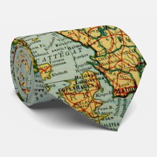 kaart van Noorwegen en Zweden (1921) Stropdas (Opgerold)