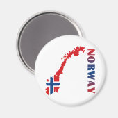 Kaart van Noorwegen Magneet (Voorkant / Achterkant)