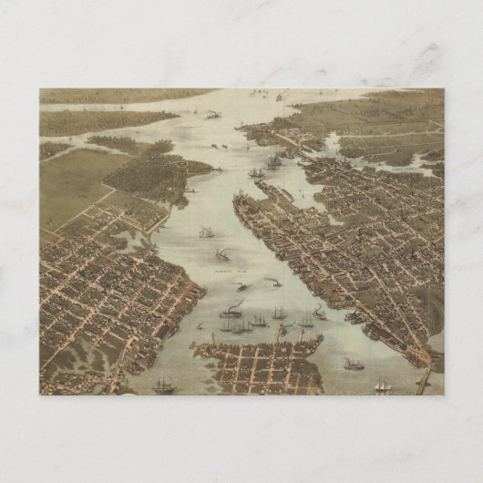  kaart van Norfolk en Portsmouth VA (1873) (Voorkant)