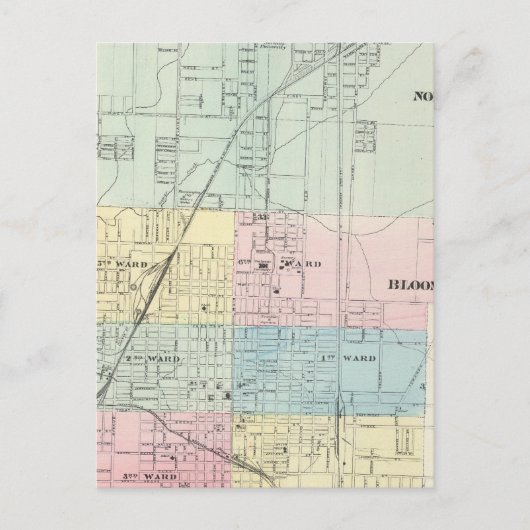 Kaart van Normaal, Bloomington (Voorkant)