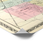 Kaart van Normaal, Bloomington Poster (Hoek)