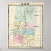 Kaart van Normaal, Bloomington Poster (Voorkant)