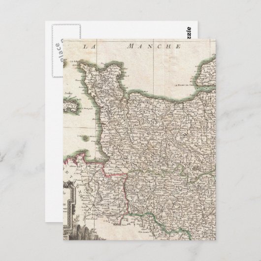  kaart van Normandië (1771) (Voorkant / Achterkant)