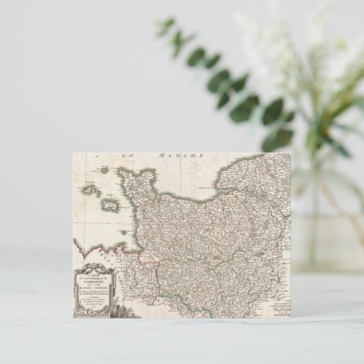 kaart van Normandië (1771) (Staand voorkant)