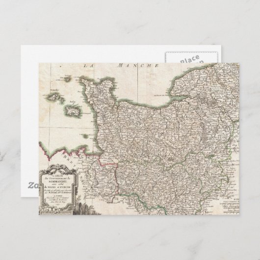 kaart van Normandië (1771) (Voorkant / Achterkant)