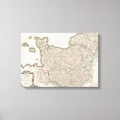 kaart van Normandië (1771) Canvas Afdruk (Voorkant)