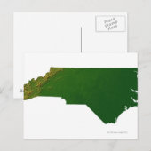 Kaart van North Carolina (Voorkant / Achterkant)