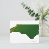 Kaart van North Carolina (Staand voorkant)