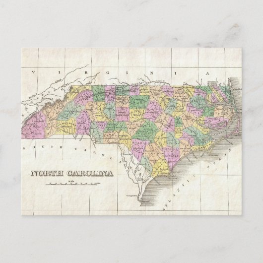 kaart van North Carolina (1827) (Voorkant)
