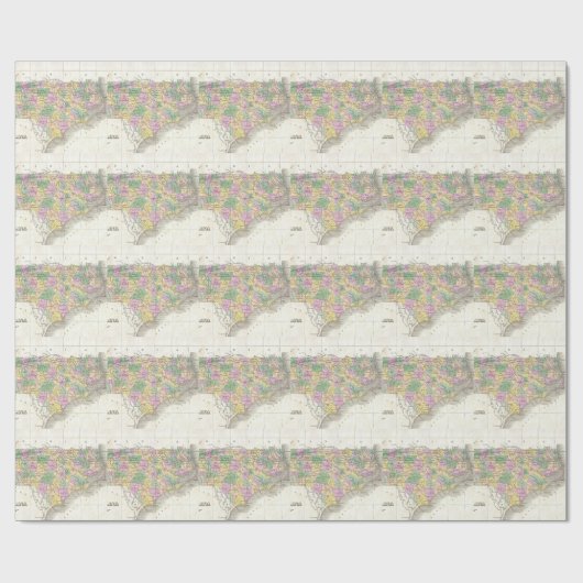  kaart van North Carolina (1827) Cadeaupapier (Vlak)