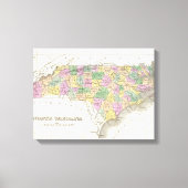  kaart van North Carolina (1827) Canvas Afdruk (Voorkant)