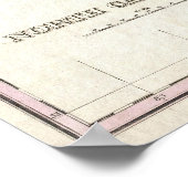  kaart van North Carolina (1827) Poster (Hoek)