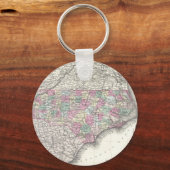  kaart van North Carolina (1855) Sleutelhanger (Voorkant)