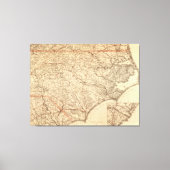  kaart van North Carolina (1865) Canvas Afdruk (Voorkant)