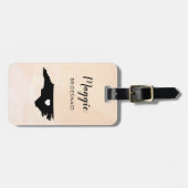 Kaart van North Carolina Bagagelabel, huwelijksfee Bagagelabel (Voorkant horizontaal)