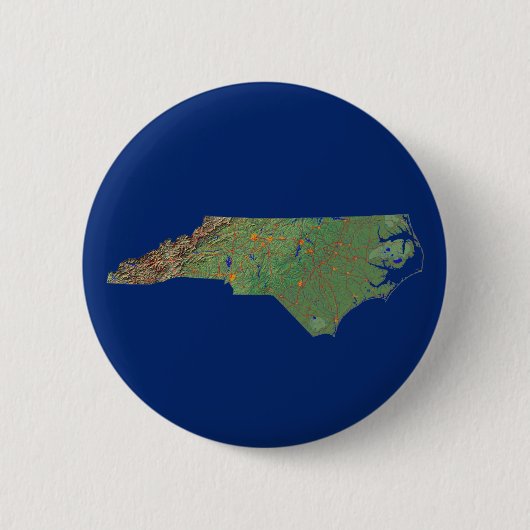 Kaart van North Carolina Button (Voorkant)