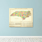 Kaart van North Carolina Canvas Afdruk (Insitu (Houten vloer))