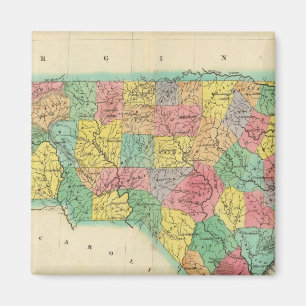 Kaart van North Carolina Magneet