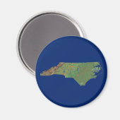 Kaart van North Carolina Magnet (Voorkant / Achterkant)