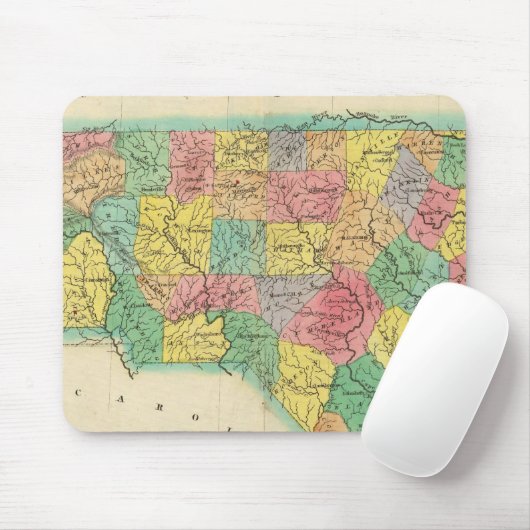 Kaart van North Carolina Muismat (Met muis)