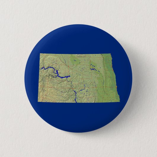 Kaart van North Dakota Button (Voorkant)