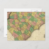 Kaart van North en South Carolina (Voorkant / Achterkant)