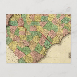 Kaart van North en South Carolina