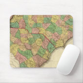 Kaart van North en South Carolina Muismat (Met muis)