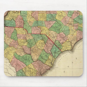 Kaart van North en South Carolina Muismat