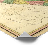 Kaart van North en South Carolina Poster (Hoek)