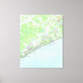 Kaart van North Myrtle Beach South Carolina (1990) Canvas Afdruk (Voorkant)