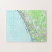 Kaart van North Myrtle Beach South Carolina (1990) Legpuzzel (Horizontaal)
