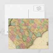 Kaart van North South Carolina (Voorkant / Achterkant)