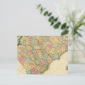 Kaart van North South Carolina (Staand voorkant)
