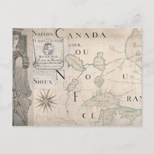 Kaart van Nouvelle-France 1699 (Voorkant)