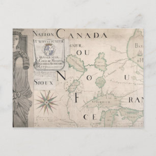 Kaart van Nouvelle-France 1699