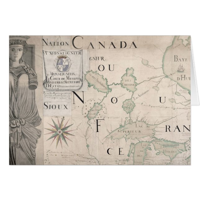 Kaart van Nouvelle-France 1699 (Voorkant Horizontaal)