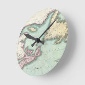  kaart van Nova Scotia en NewFoundland (1807) Ronde Klok (Hoek)