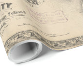  kaart van NYC en Brooklyn (1855) Cadeaupapier (Rol Hoek)