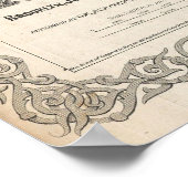  kaart van NYC en Brooklyn (1865) Poster (Hoek)