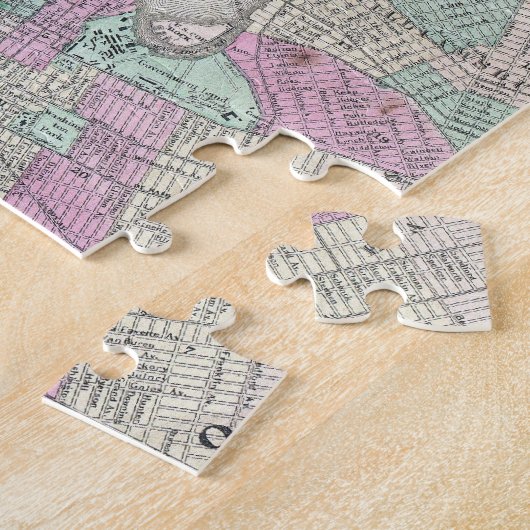 kaart van NYC en Brooklyn (1866) Legpuzzel (Zijkant)