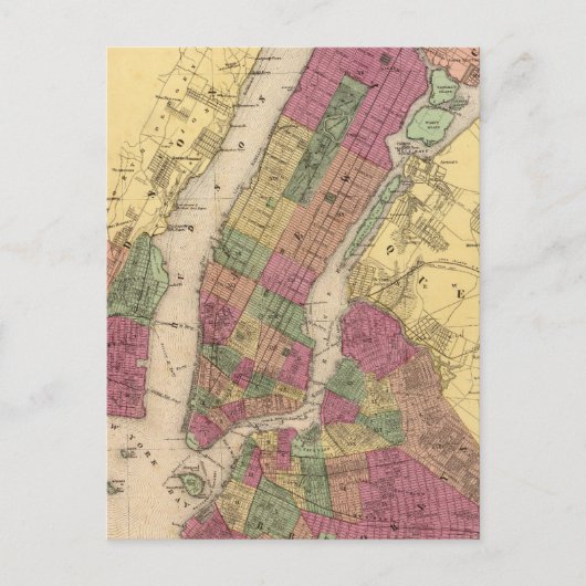 kaart van NYC en Brooklyn (1868) (Voorkant)